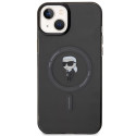 Kryt Karl Lagerfeld IKONIK MagSafe pro iPhone 15 Plus - černý
