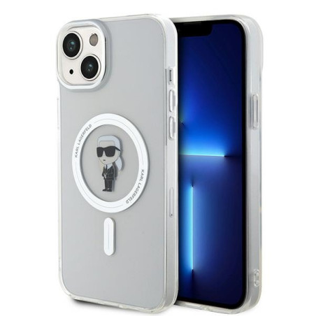 Kryt Karl Lagerfeld IKONIK MagSafe iPhone 15 Plus – transparent