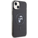 Kryt Karl Lagerfeld Karl&Choupette Glitter iPhone 15 Plus černý