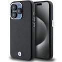 BMW pouzdro Signature Wrapped Metal MagSafe pro iPhone 15 Pro – černé