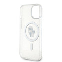 Kryt Karl&Choupette Glitter MagSafe iPhone 15 Plus – transparent
