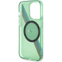 BMW pouzdro M Tricolor Stripes MagSafe pro iPhone 15 Pro – zelené