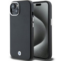 BMW pouzdro Signature Wrapped Metal MagSafe pro iPhone 15/14/13 – černé
