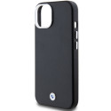 BMW pouzdro Signature Wrapped Metal MagSafe pro iPhone 15/14/13 – černé