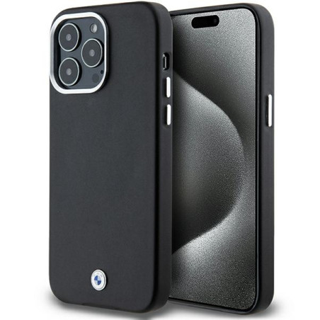 BMW MagSafe pouzdro Signature Wrapped Metal pro iPhone 15 Pro Max – černé