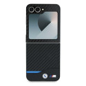BMW pouzdro Carbon Blue Line pro Samsung Galaxy Z Flip 6 – černé