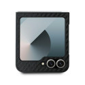 BMW pouzdro Carbon Blue Line pro Samsung Galaxy Z Flip 6 – černé