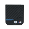 BMW pouzdro Carbon Blue Line pro Samsung Galaxy Z Flip 6 – černé