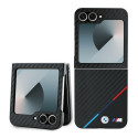 BMW pouzdro Carbon Tricolor pro Samsung Galaxy Z Flip 6 – černé