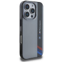 Pouzdro BMW Motosport IML Vertical Stripe pro iPhone 16 Pro - šedé