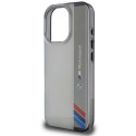 Pouzdro BMW Motosport IML Vertical Stripe pro iPhone 16 Pro - šedé