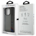 Pouzdro BMW Motosport IML Vertical Stripe pro iPhone 16 Pro - šedé