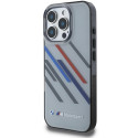 Pouzdro BMW Motosport IML Random Stripes pro iPhone 16 Pro - šedé