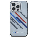 Pouzdro BMW Motosport IML Random Stripes pro iPhone 16 Pro - šedé