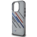 Pouzdro BMW Motosport IML Random Stripes pro iPhone 16 Pro - šedé