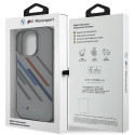 Pouzdro BMW Motosport IML Random Stripes pro iPhone 16 Pro - šedé