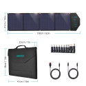 Choetech velká skládací solární nabíječka 80W DC, USB C, 2x USB PD, QC černá (SC007)