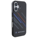 Pouzdro BMW Motosport IML Random Stripes pro iPhone 16 Plus - černé