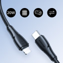 Kabel Joyroom Surpass Series A11 Lightning / USB-C 20W 0,25 m - černý