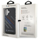 Pouzdro BMW Motosport IML Random Stripes pro iPhone 16 Plus - černé