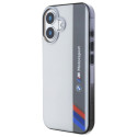 Pouzdro BMW Motosport IML Vertical Stripe pro iPhone 16 - šedé