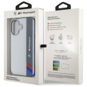 Pouzdro BMW Motosport IML Vertical Stripe pro iPhone 16 - šedé