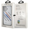 Pouzdro BMW Motosport IML Random Stripes pro iPhone 16 - šedé