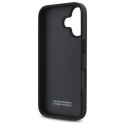 Pouzdro BMW M Perforated Tricolor Detail Line pro iPhone 16 - černé