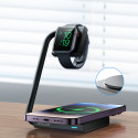 Indukční nabíječka 2 v 1 Joyroom JR-WQN05 15W MagSafe / Qi skládací - černá