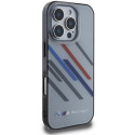 Pouzdro BMW Motosport IML Random Stripes pro iPhone 16 Pro Max - šedé