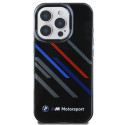 BMW Motosport IML Random Stripes Pouzdro na iPhone 16 Pro Max - černé