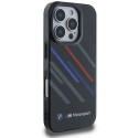 BMW Motosport IML Random Stripes Pouzdro na iPhone 16 Pro Max - černé