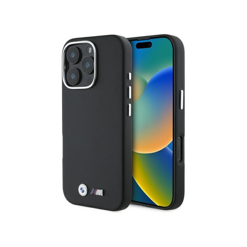 BMW M Smooth pevné kovové MagSafe pouzdro na iPhone 16 Pro - černé
