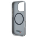 BMW M Carbon karbonové pouzdro s tříbarevnou linkou MagSafe na iPhone 16 Pro - šedé