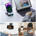 Indukční nabíječka Joyroom 3 v 1 pro zařízení značky Apple - iPhone, Apple Watch, Airpods (až 15 W) stojánek černá (JR-WQN01)