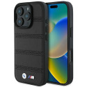 BMW M Perforated And Stitched Line MagSafe pouzdro na iPhone 16 Pro - černé