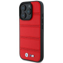 BMW M Perforated And Stitched Line MagSafe pouzdro na iPhone 16 Pro - červené