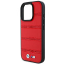 BMW M Perforated And Stitched Line MagSafe pouzdro na iPhone 16 Pro - červené
