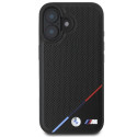 BMW M Perforované pouzdro s tříbarevnou linkou MagSafe na iPhone 16 Plus - černé