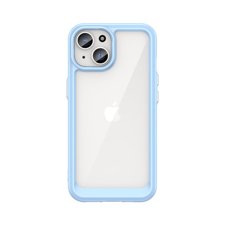 AG PREMIUM Zesílené pouzdro s pružným rámem pro iPhone 15 Plus Outer Space - modré