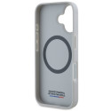 BMW M Carbon karbonové pouzdro s tříbarevnou linkou MagSafe na iPhone 16 - šedé