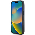BMW Signature kožené pouzdro s kovovým logem Diamond MagSafe na iPhone 16 Pro Max - černé
