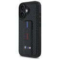 BMW M Grip Stand Smooth a karbonové pouzdro na iPhone 16 - černé