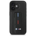 BMW M Grip Stand Smooth a karbonové pouzdro na iPhone 16 - černé
