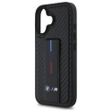 BMW M Grip Stand Smooth a karbonové pouzdro na iPhone 16 - černé