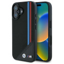 BMW pouzdro M Meshed Tricolor Stripes MagSafe pro iPhone 16 – černé