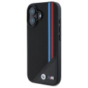 BMW pouzdro M Meshed Tricolor Stripes MagSafe pro iPhone 16 – černé