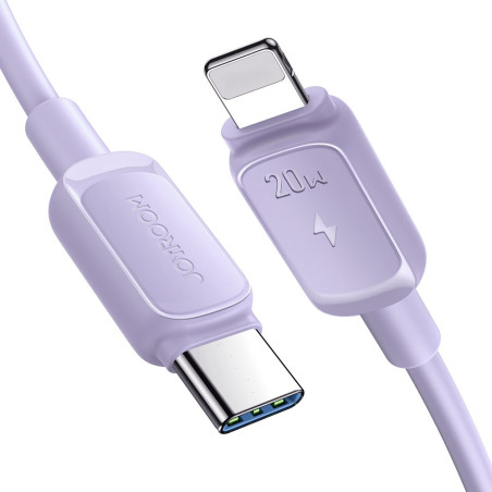 Kabel Joyroom Multi-Color Series A14 USB-C / Lightning 20W 1,2 m - fialový