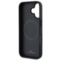 BMW MagSafe pouzdro Sign Leather Textured And Line pro iPhone 16 – černé