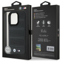 BMW pouzdro M Perforated And Stitched Line MagSafe pro iPhone 16 Pro Max – černé